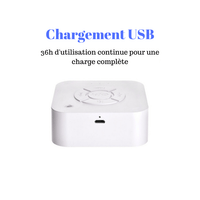 BEDDY-BYE Générateur de bruit blanc avec chargement USB offrant 36 heures d'autonomie après une charge complète