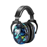 Casque anti-bruit enfant graffiti en vue latérale, offrant une protection auditive efficace contre les nuisances sonores