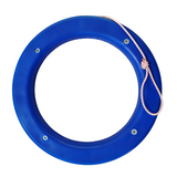 Jeu iOO Roule Partout coloris bleu avec cordelette, vue de face sur fond blanc

