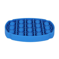 Press-in bubble bleu, jouet antistress en silicone avec des bulles à faire popper