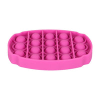 Press-in bubble ovale rose, jouet antistress avec bulles à faire popper