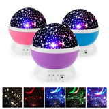 Projecteur Starry sky en version rose, violet ou bleu, avec éclairage étoilé