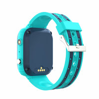 Vue arrière de la SereniKid - Montre Enfant GPS 4G Connectée turquoise avec son bracelet