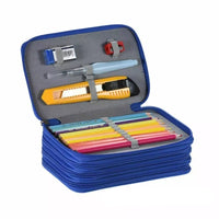 Trousse à compartiment bleue