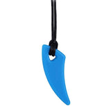 collier à mâcher dent de loup bleu