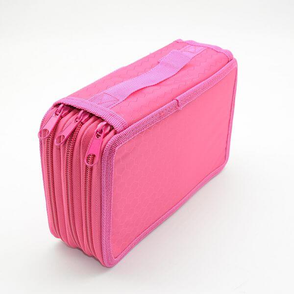 Trousse à compartiment rose